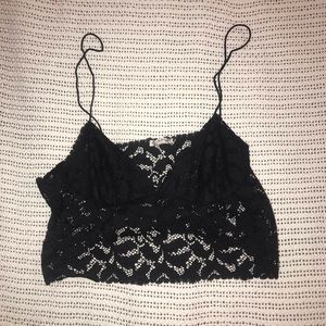Black free people lace tank top